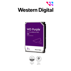 WESTERN DIGITAL WD64PURZ - Disco Duro de 6 TB Purple/ Especial para Videovigilancia/ Trabajo 24/7